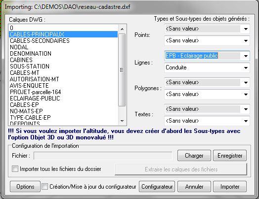 Import DXF